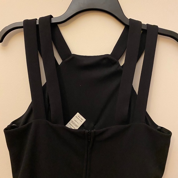 Black fit & flare cocktail dress w/ strappy top - NWT from Macy's - Picture 7 of 7
